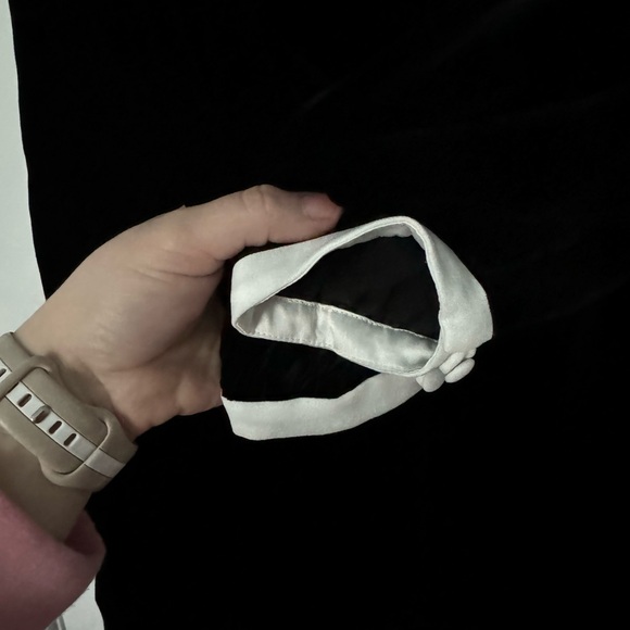 EUC Saloni Camille Bow- Front Mini Dress in black and white Size 14 - Picture 9 of 9